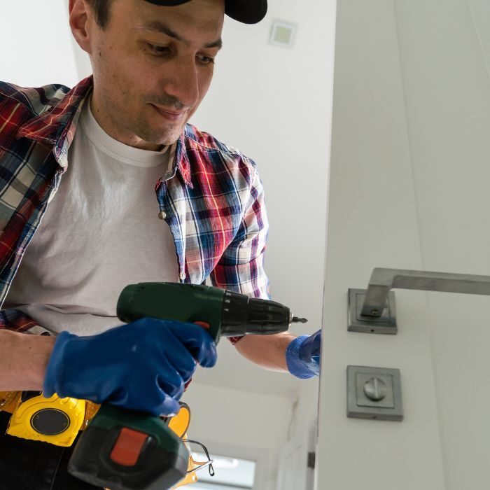 An Expert Opening Lock with the help of screw driver